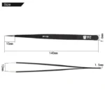BEST BST-728 202 Stainless Steel Anti-static Tip Tweezers - Image 3