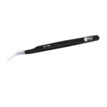 BEST BST-729 202 Stainless Steel Anti-static Curved Tip Tweezers - Image 4