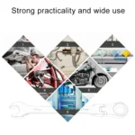 19mm Dual-use Opening Plum Ratcheting Angled Wrench , Length: 24.5cm(Silver) - Image 4