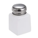 100ml Push Down Alcohol and Liquid Container Bottle(White) - Image 2