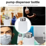 100ml Push Down Alcohol and Liquid Container Bottle(White) - Image 7