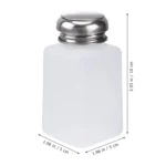 200ml Push Down Alcohol and Liquid Container Bottle(White) - Image 2