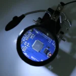 5 LED Auxiliary Clip Magnifier AC/DC Interchangeable with Soldering Stand & Two Magnifier, EU Plug(Silver) - Image 6