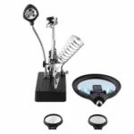 5 LED Auxiliary Clip Magnifier AC/DC Interchangeable with Soldering Stand & Two Magnifier, EU Plug(Silver) - Image 7