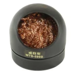 Soldering Iron Tip Cleaner (Tip Cleaning Wire + Base)(Black)