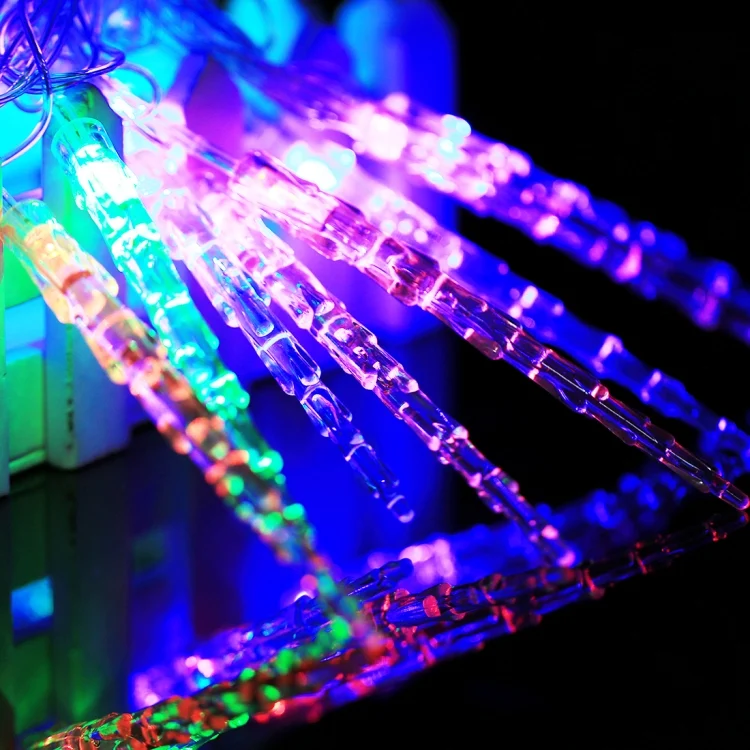 7m Icicle Pendants Decoration String Lights, 30-LED Multi-Colored Light (AC 220V / EU Plug)(Transparent)