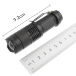 SK68 180lm Zoom Lens LED Flashlight, Q3-WC LED,  1-Mode, White Light, with Clip(Black) - Image 4