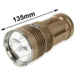 High Power LED Flashlight, 3 Mode, 3 XM-L T6 LED, Luminous Flux: 2000lm, Length: 135mm - Image 2
