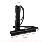 3W LED Mini Flashlight Light Torch Lamp with Strap(Black) - Image 2