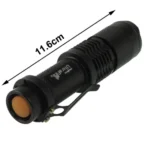 UltraFire Focus Flashlight, 3 Mode, XM-L T6 LED, White Light, Luminous Flux: 700lm, Length: 11.6cm(Black) - Image 3