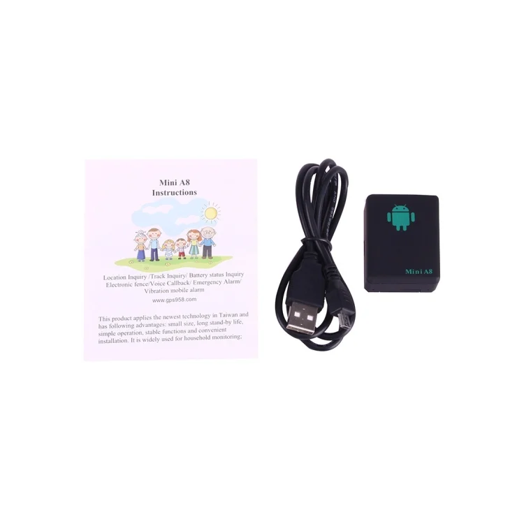 S-GPS-0143_6.webp TRACKER Mini A8 Real Time 4 Bands Global Locator GSM/GPRS Tracker Tracking Device for Personal(Black) - Image 7