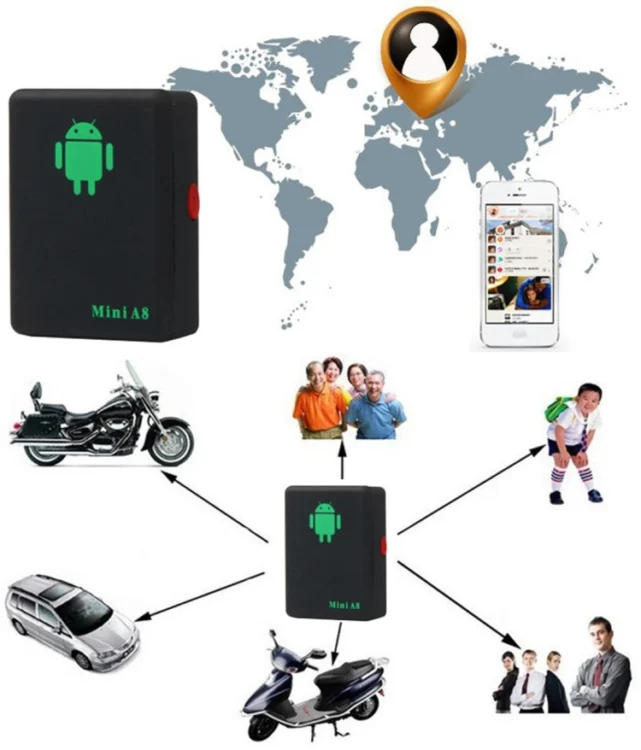 S-GPS-0143_9.webp TRACKER Mini A8 Real Time 4 Bands Global Locator GSM/GPRS Tracker Tracking Device for Personal(Black) - Image 10