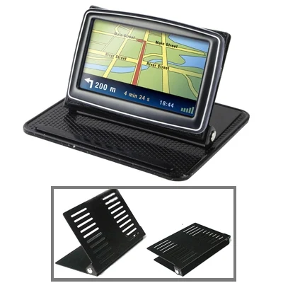 S-GPSL-0206_1.webp Universal GPS Holder Bracket Cradle Anti-Slip Mat (For 4.3 / 5.0 inch GPS, iPhone 4 / 3GS / 3G, MP4)(Black) - Image 2