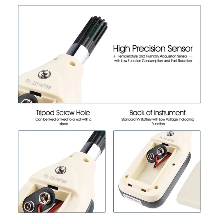 S-HC-0037_4.webp BENETECH GM1362 1.45 Inch Screen Digital Humidity & Temperature Meter(White) - Image 5