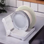 Foldable Dish Drip Rack Plate Holder(White) - Image 2