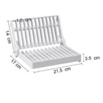 Foldable Dish Drip Rack Plate Holder(White) - Image 5