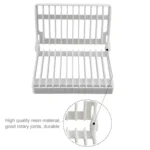Foldable Dish Drip Rack Plate Holder(White) - Image 6
