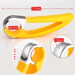 Kitchen Tool Banana Slicer Cutter Chopper for Fruit Salad(Yellow) - Image 2