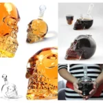 Crystal Glass Skull Bottle for Vodka & Whiskey & Beer Liqueur & Red Wine & Other Beverage, 550ML - Image 9