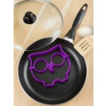 Cartoon Owl Shape Egg Frying Ring Mold Silicone Egg Fried Mould Omelette Mold(Purple) - Image 7