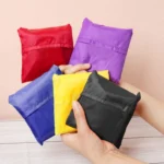 Ripstop Nylon Reusable Grocery Shopping Bag Foldable Travel Pouch - Image 2