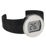 Celsius Degree Digital LCD Display Wine Bottle Thermometer, Suitable Bottle Diameter: 65-80mm (Black + Silver) - Image 2