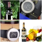 Celsius Degree Digital LCD Display Wine Bottle Thermometer, Suitable Bottle Diameter: 65-80mm (Black + Silver) - Image 6