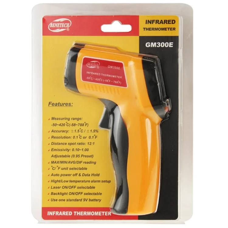 S-HC-0900_9.webp BENETECH GM300E Digital Laser Point Infrared Thermometer, Temperature Range: -50-420 Celsius Degree - Image 10
