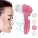 5 in 1 Beauty Care Brush Massager Scrubber Face Skin Care Electric Facial Cleanser - Image 2