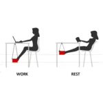 Outdoor Leisure / Office Relax Foot Hammock - Image 6