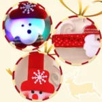 Santa Style Flash Light Merry Christmas Slap Pat Circle Wristband(Flannel Light Santa Claus) - Image 3