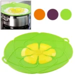 New Spill-Proof, Anti-Flutter and Heat-Resistant Silicone Pot Cover (Ramdom Color Delivery)