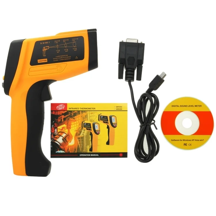 S-HC-5253_7.webp BENETECH GM1850 Digital Display Temperature Gun Handheld Infrared IR Thermometer, Measure Range: 200~1850C - Image 8