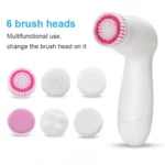 6 in 1 Waterproof Facial Cleansing Instrument (Size: 130 x 85 x 40mm)(Magenta) - Image 4