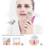 6 in 1 Waterproof Facial Cleansing Instrument (Size: 130 x 85 x 40mm)(Magenta) - Image 5