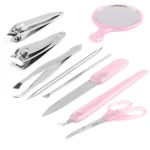 10-in-1 Delicate Apple Design Grooming Nail Manicure Pedicure Personal Cosmetic Makeup Set Kit - Image 3