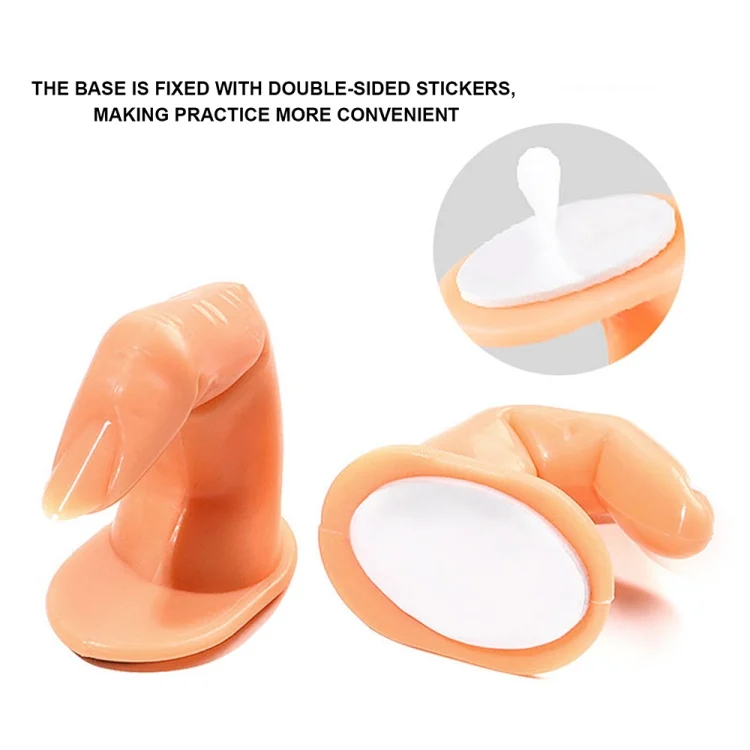 S-HCB-0394_2.webp DIY Acrylic Practice Fake Finger Model Nail Art False Tips Training Display Tool (5pcs in one packaging, the price is for 5pcs) - Image 3
