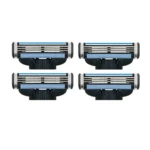 4 PCS Face Care Barber Shaving Razor Blade Refills Replacement Kit for Man - Image 2