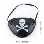 Halloween Props Plastic Pirate Eye Patches, Random Pattern Delivery(Black) - Image 6
