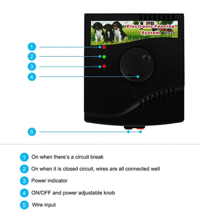 S-HPS-0204_6.webp W-227 Electric Fencing Shock Collar System for Pet Dog Cat - Image 7