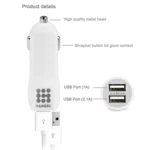 HAWEEL High Quality 2.1A + 1A Dual USB Ports Car Charger - Image 7
