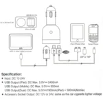 Two USB Port 2 in 1 DC/DC Power Adapter Car Charger with 12V Accessory Socket , For iPad/ iPhone/ iPod/ BlackBerry/ Galaxy/ Other Smartphone - Image 8