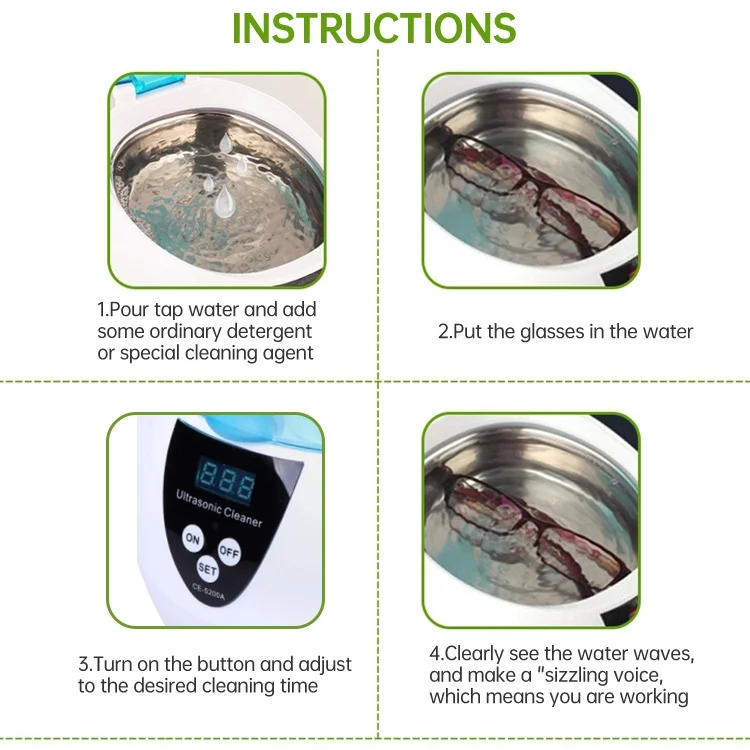 S-KA-0001_4.webp Stainless Steel Tank Digital Ultrasonic Cleaner with LCD Display for Jewelry / Watch / Denture - Image 5