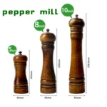 Length Classical Wooden Pepper Spice Salt Mill Grinder Muller - Image 7