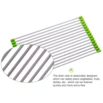 40x24x0.9cm Stainless Steel Folding Drain Rack(Green) - Image 3