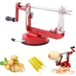 3 in 1 Multi-functional Fruit Peeling Slicing Stoning Peeler Machine(Red) - Image 2