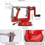 3 in 1 Multi-functional Fruit Peeling Slicing Stoning Peeler Machine(Red) - Image 3