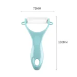 T Shaped Ceramic Skin Peeler with Durable ABS Handle, Random Color Delivery - Image 2
