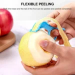 Stainless Steel Blade Plastic Handle Creative Peeler Rotating Style Fruit Knife (Random Color Delivery) - Image 4