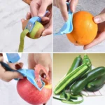 Stainless Steel Blade Plastic Handle Creative Peeler Rotating Style Fruit Knife (Random Color Delivery) - Image 6